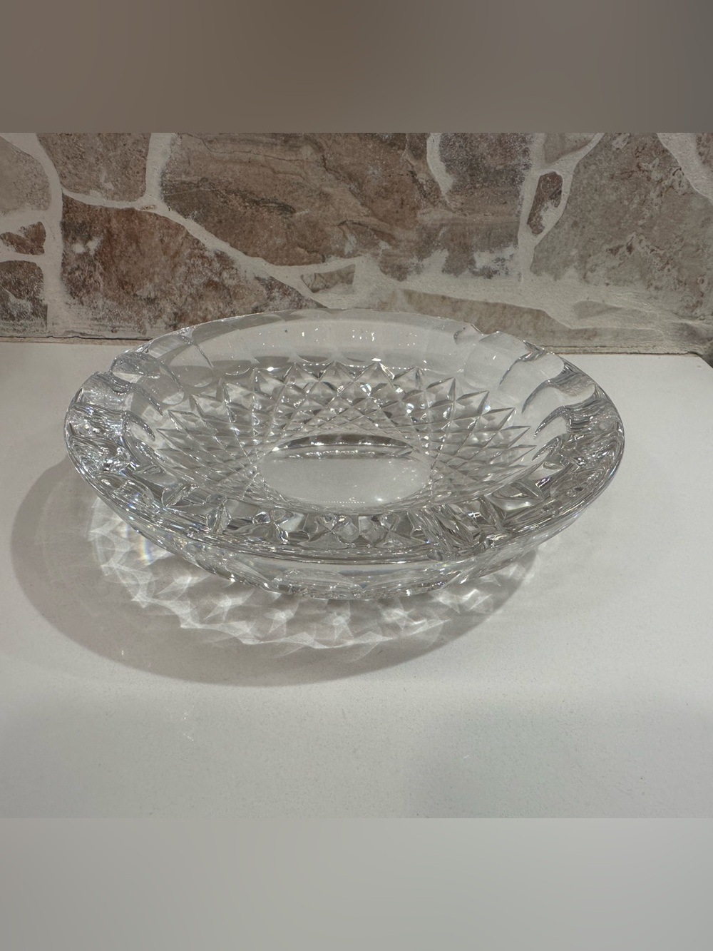 Vintage Waterford Crystal 7” Ashtray, Signed